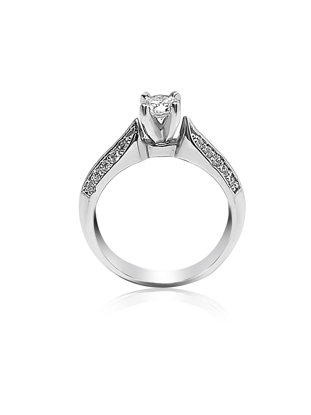 Pavé Engagement Ring with Diamonds