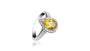 Bague de fiançailles avec citrine poire