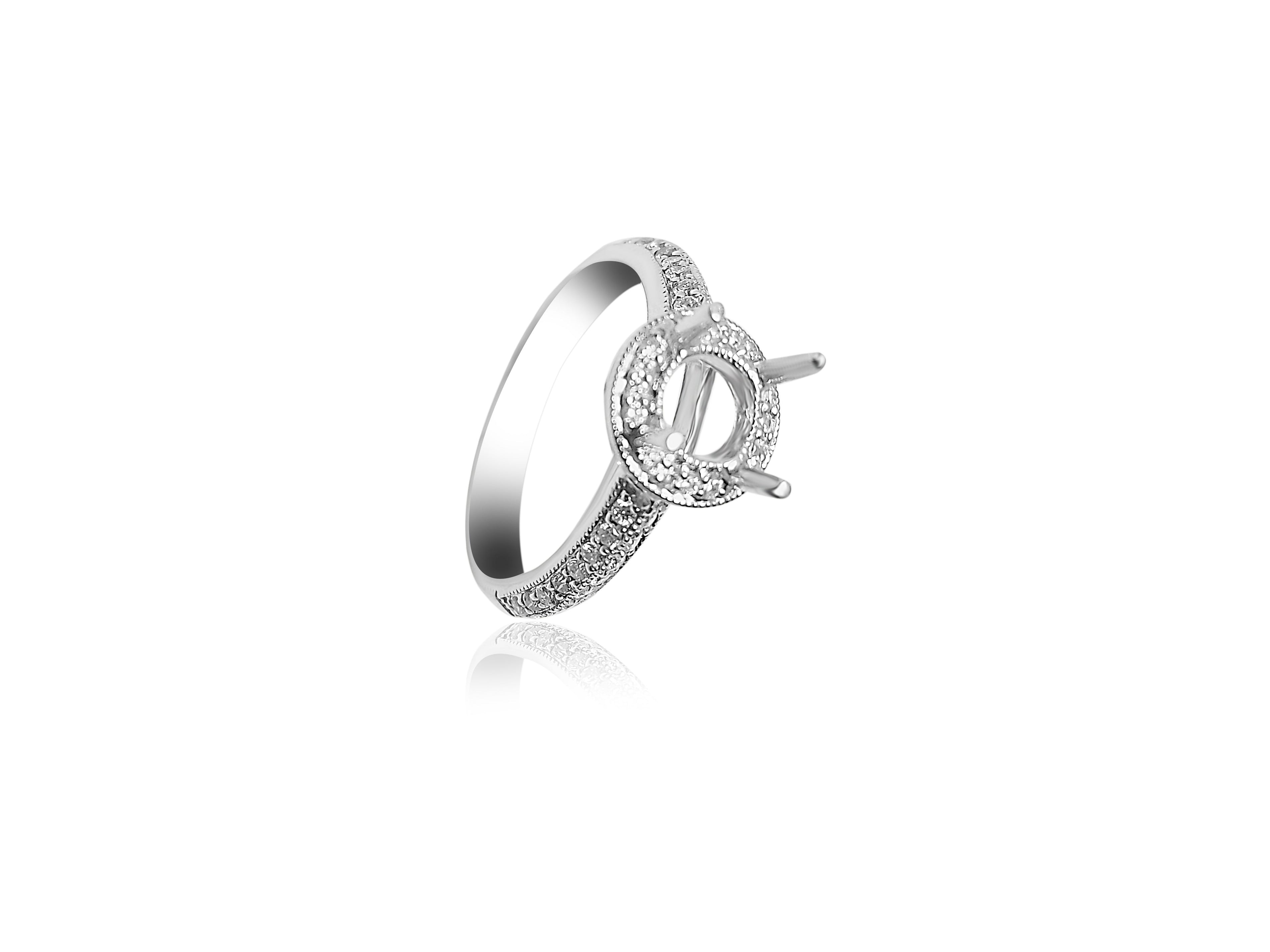 Bague de fiançailles auréole personnalisable