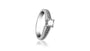 Bague de fiançailles pavée avec diamant central de 0,47 ct