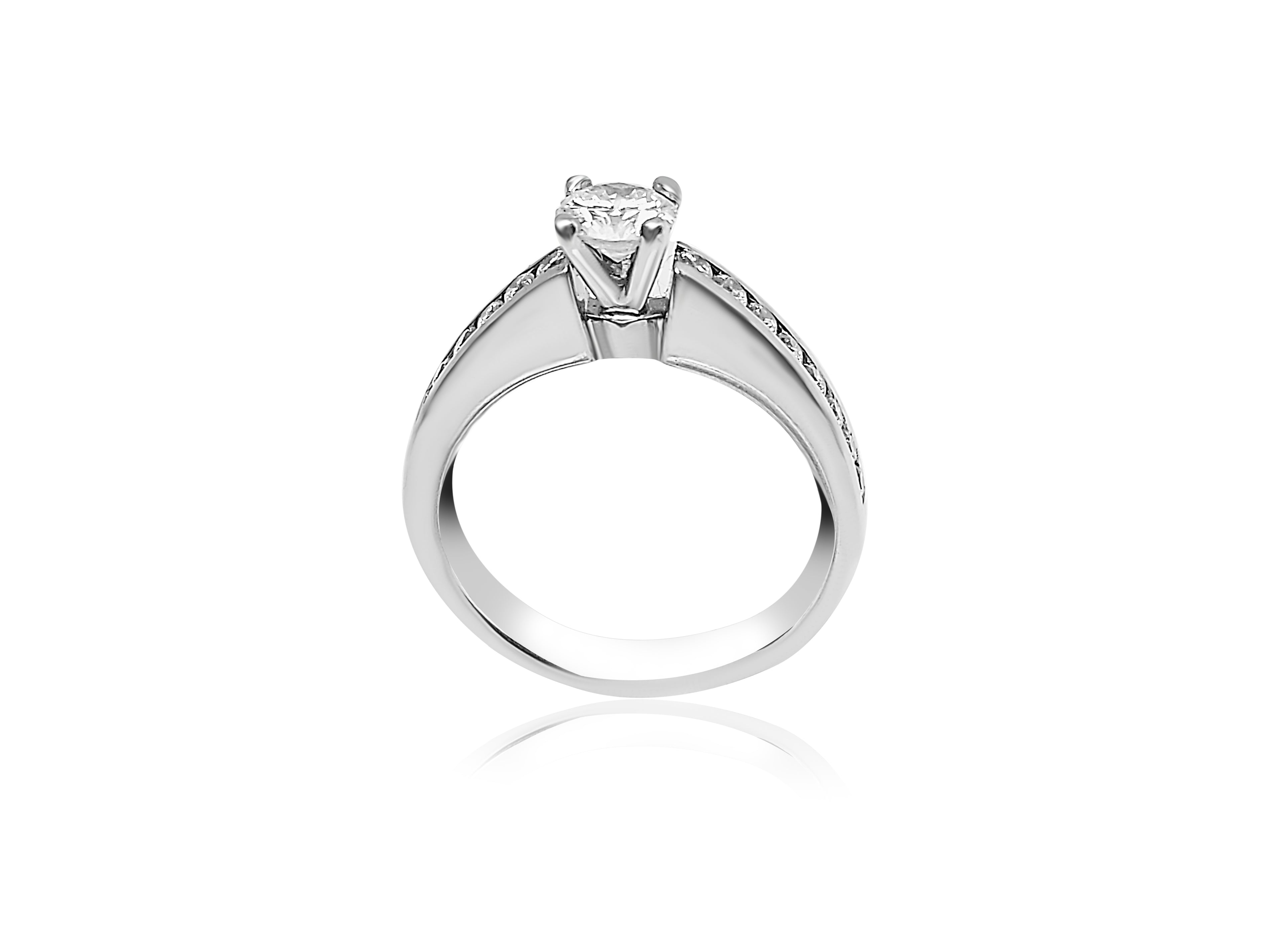 Pavé Engagement Ring with 0.47ct center diamond