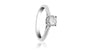 Bague de fiançailles solitaire avec diamant rond de 0,62 ct