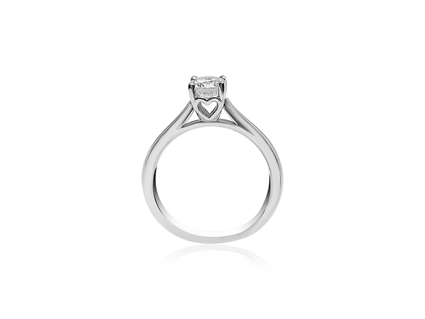 Solitaire Engagement Ring with 0.62ct Round cut Diamond