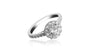 Bague de fiançailles auréole avec diamant rond de 0,65 ct