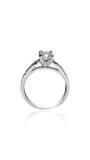 Bague de fiançailles pavée de diamants ronds de 0,70 ct