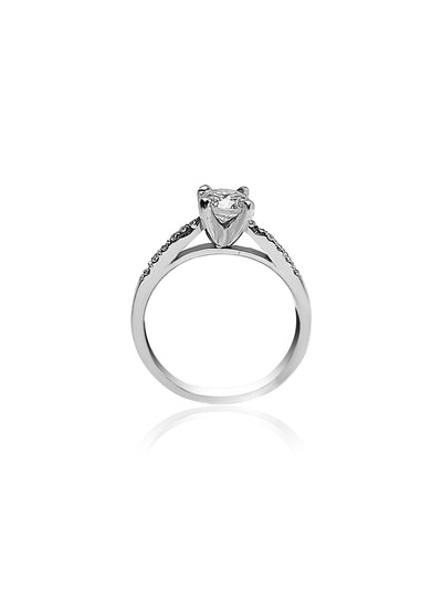 Pavé Engagement Ring with 0.70ct Round cut diamonds