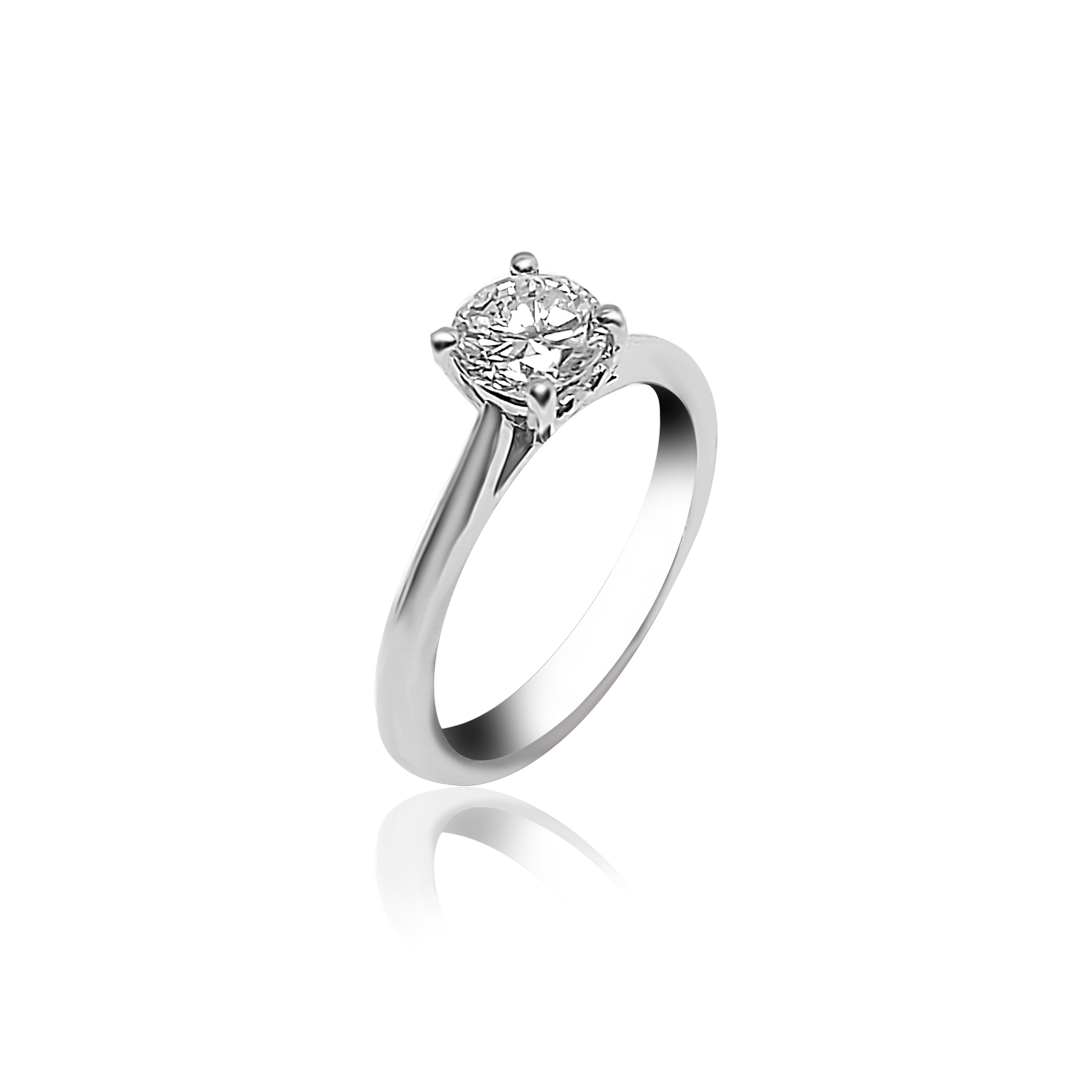Bague de fiançailles solitaire avec diamant de 0,62 ct