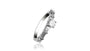 Bague de fiançailles Sidestone avec diamants ronds et baguettes de 0,70 ct
