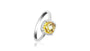 Bague pierre de naissance avec citrine et diamants