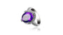 Bague de naissance en améthyste et diamants
