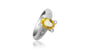 Engagement Ring with Citrine Stone and diamonds
