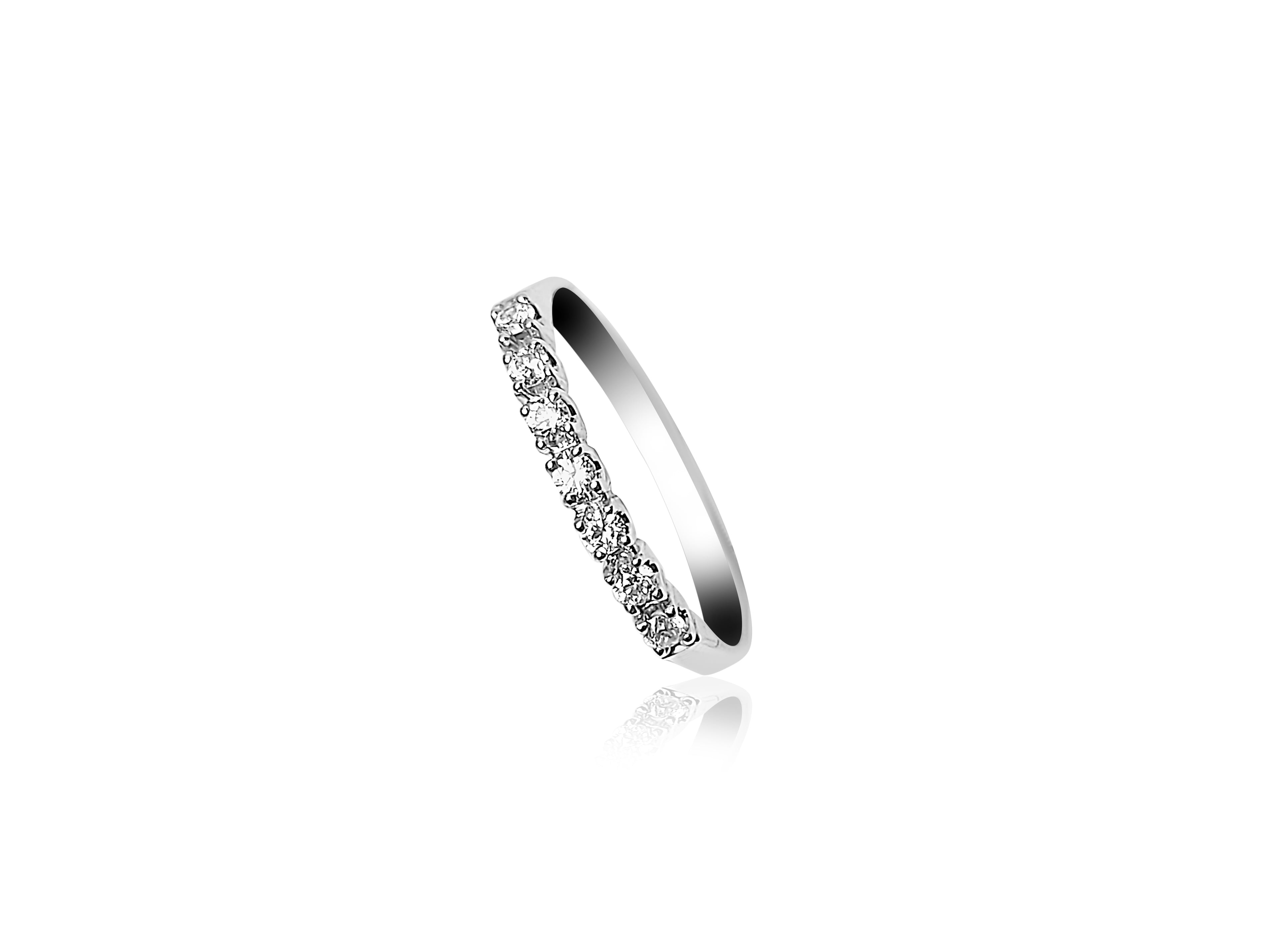 Half Eternity Wedding Ring with seven Round cut Diamonds