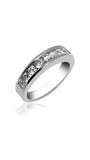 Pavé wedding Ring with nine Round cut diamonds
