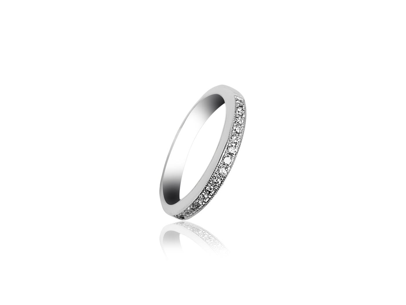 14k White Gold Wedding Ring, 0.50ct diamonds
