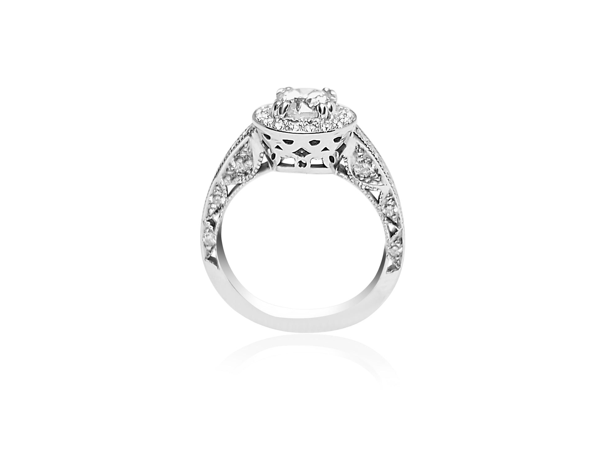Halo Engagement Ring with 1.4ct total