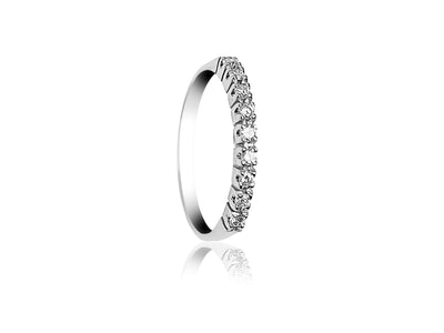 Half Eternity Wedding Ring with nine Round cut Diamonds