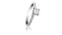 Bague de fiançailles pavée de diamants ronds de 0,78 carat