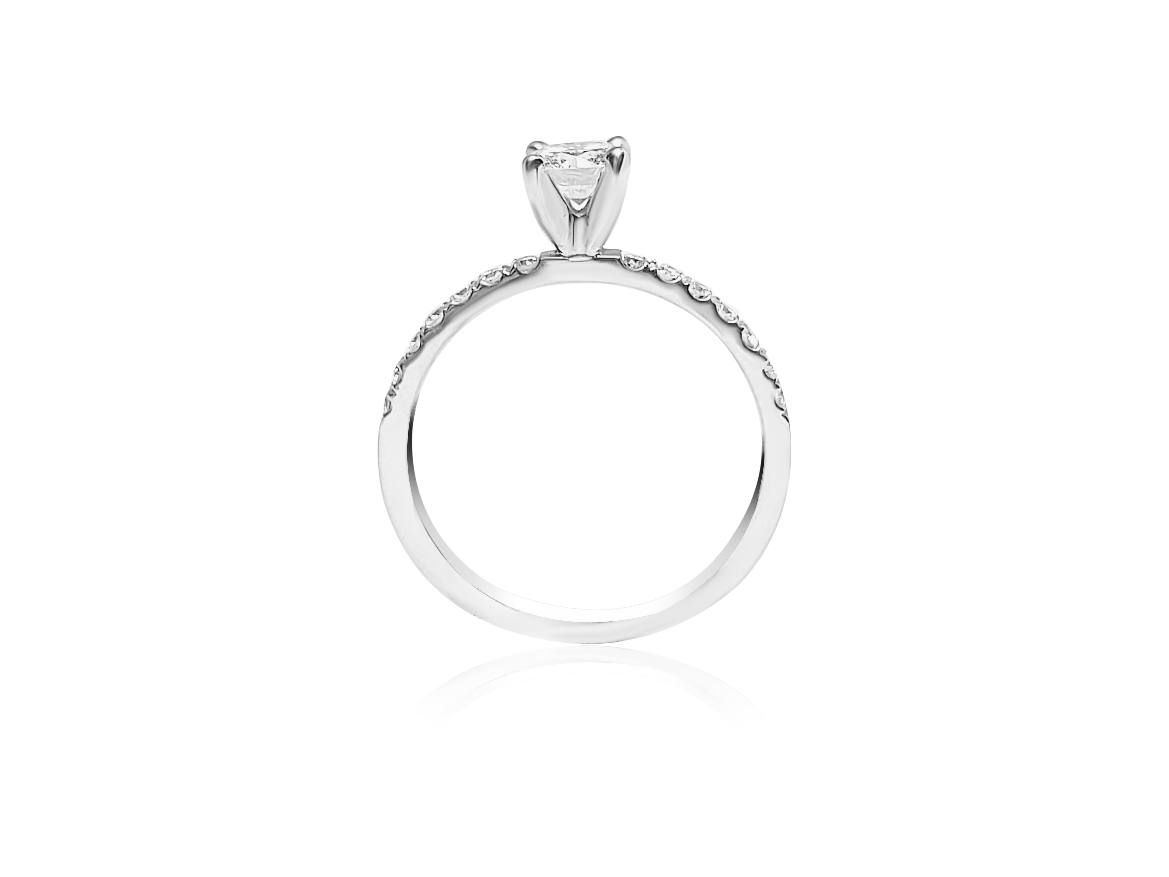 Pavé Engagement Ring with 0.78ct Round cut Diamonds