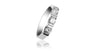 Bague de mariage avec trois gros diamants