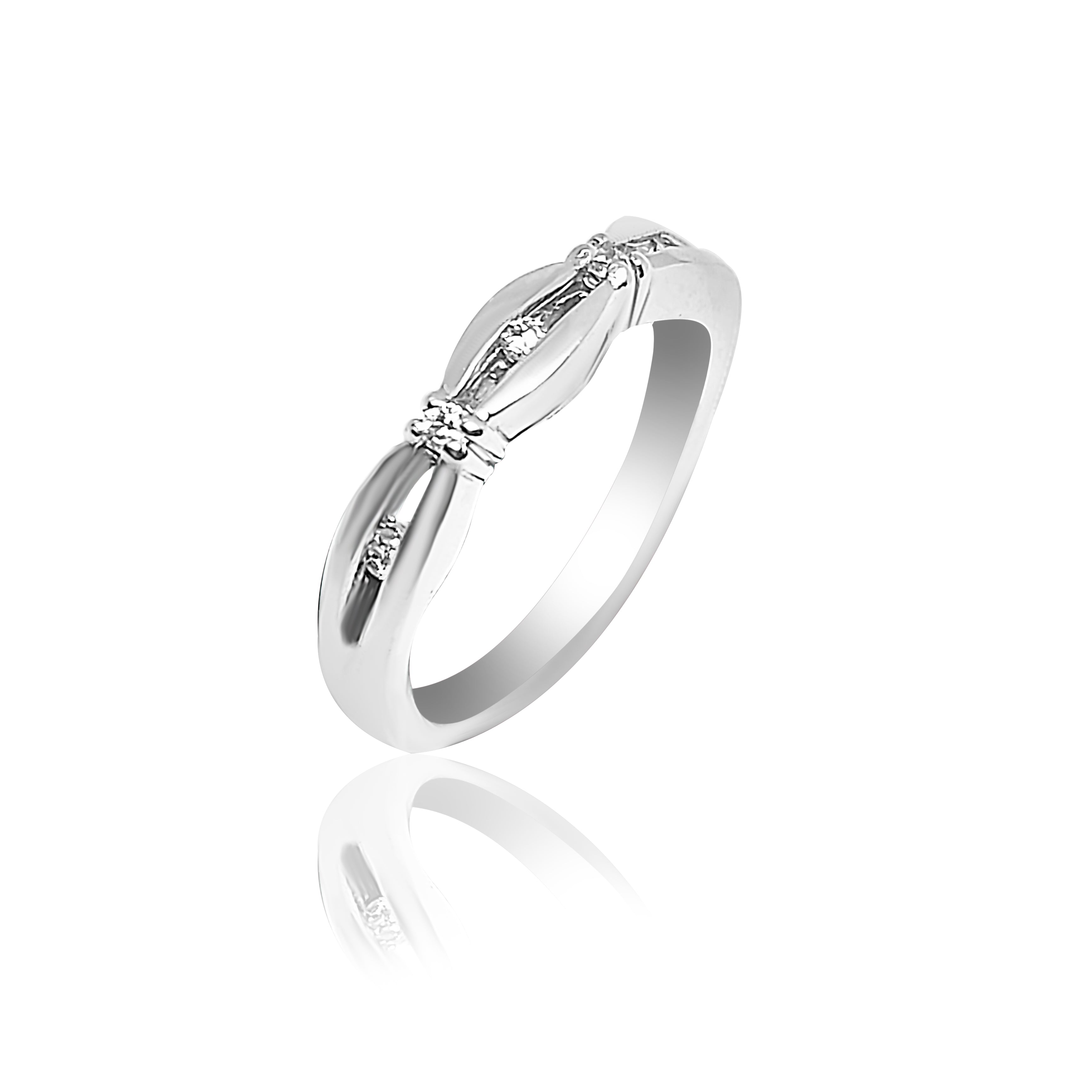 Bague de mariage unique avec diamants de 0,05 carat