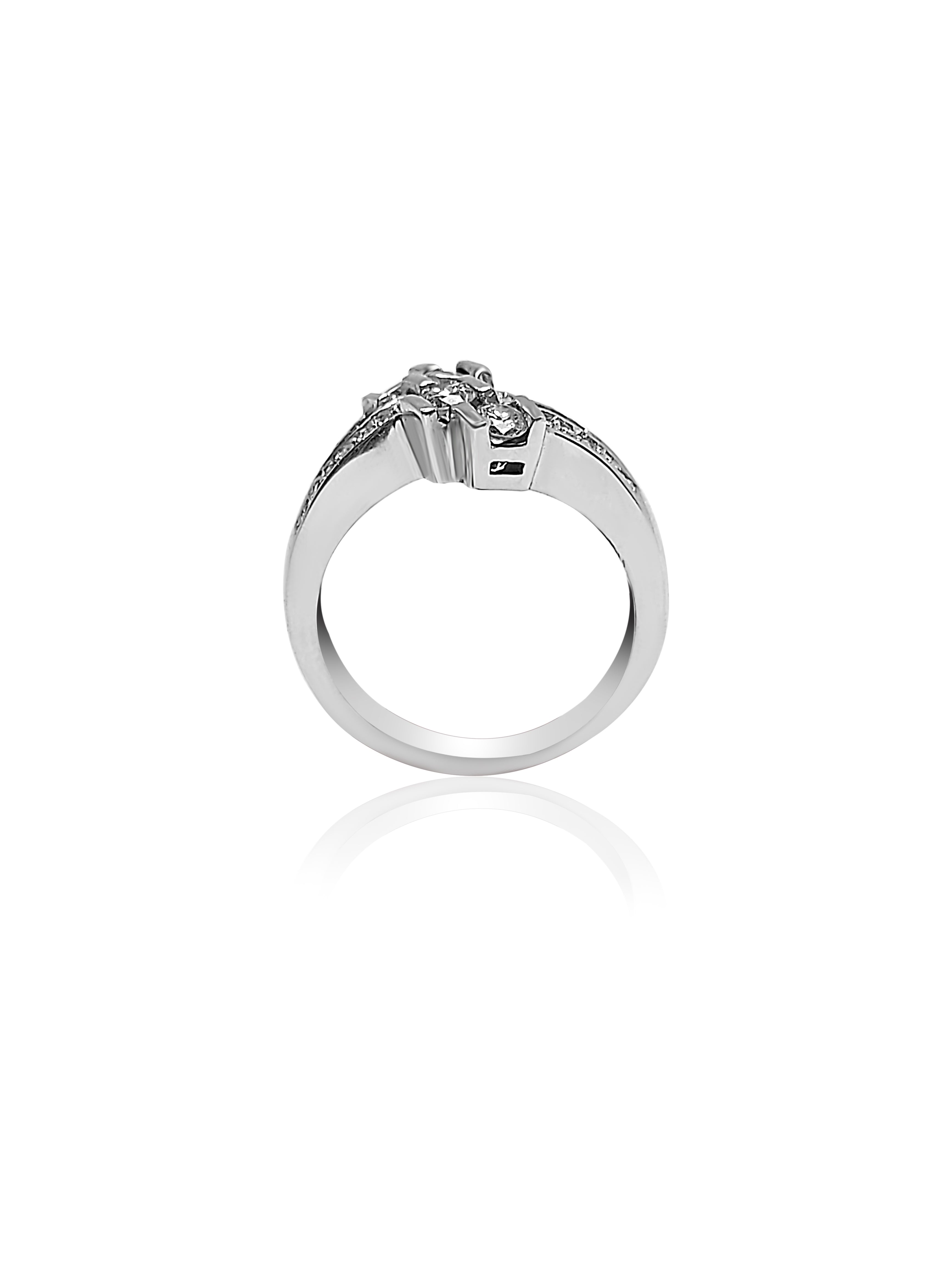 Fancy Engagement Ring with 0.50ct diamonds