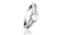 Bague de fiançailles pavée à corps divisé avec diamant rond de 0,65 ct