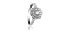 Bague de fiançailles auréole avec un total de 0,65 carat de diamants ronds