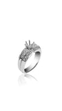 Engagement Ring with customizable stone and 0.80ct Round cut Diamonds