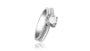 Bague de fiançailles pavée avec diamants taille brillant de 1,12 ct