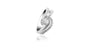 Bague fantaisie de forme unique avec diamants ronds totalisant 0,55 carat