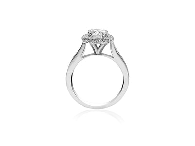 Halo Engagement Ring with 1.61ct Round cut diamonds