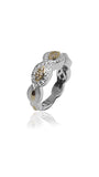 Jolie bague deux tons avec diamants