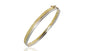 Tilted two-tone 18k gold bracelet