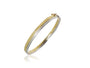 Tilted two-tone 18k gold bracelet