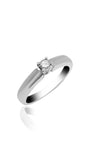 Bague de fiançailles solitaire avec diamant 0,10ct
