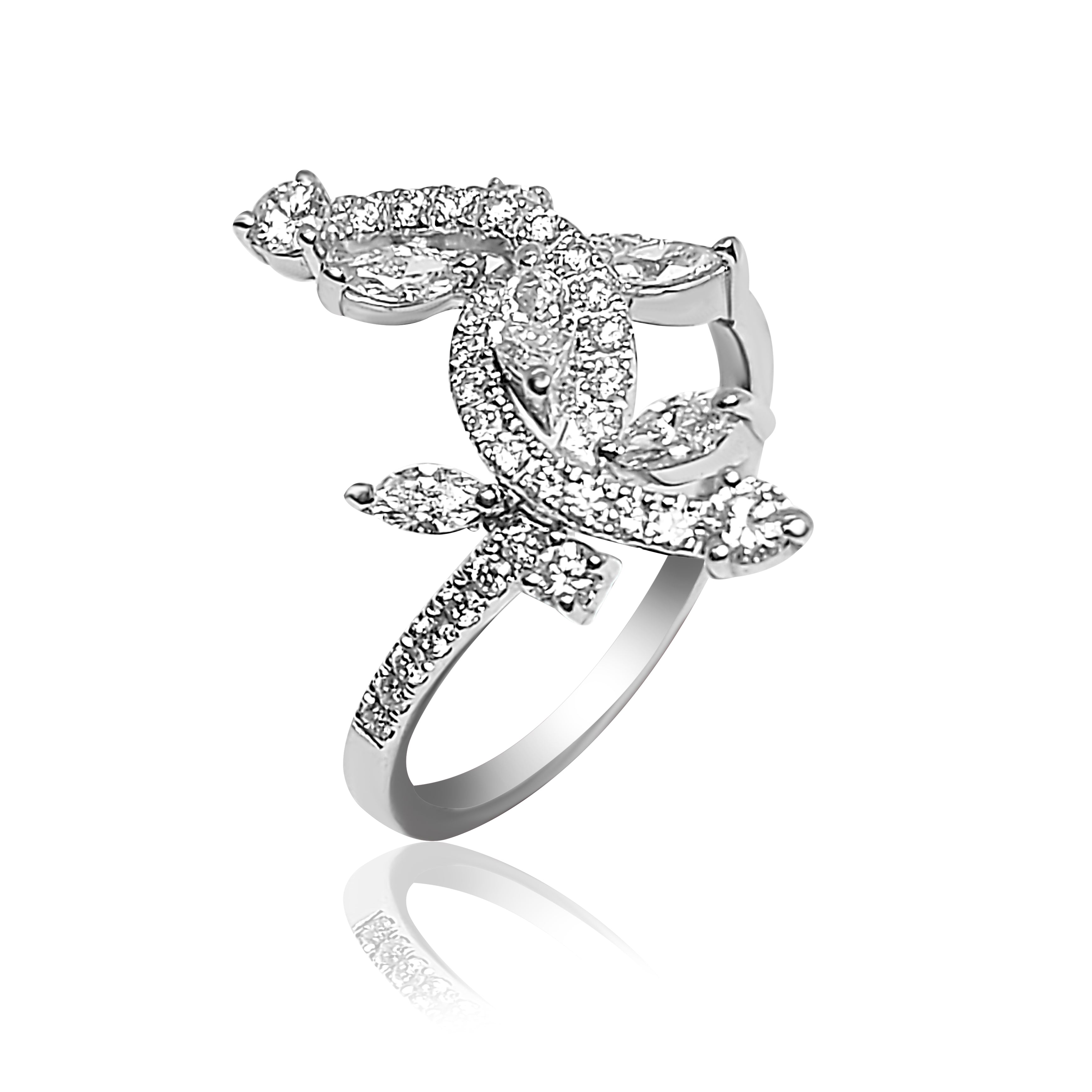 Fancy Ring with 0.67ct Round cut Diamonds
