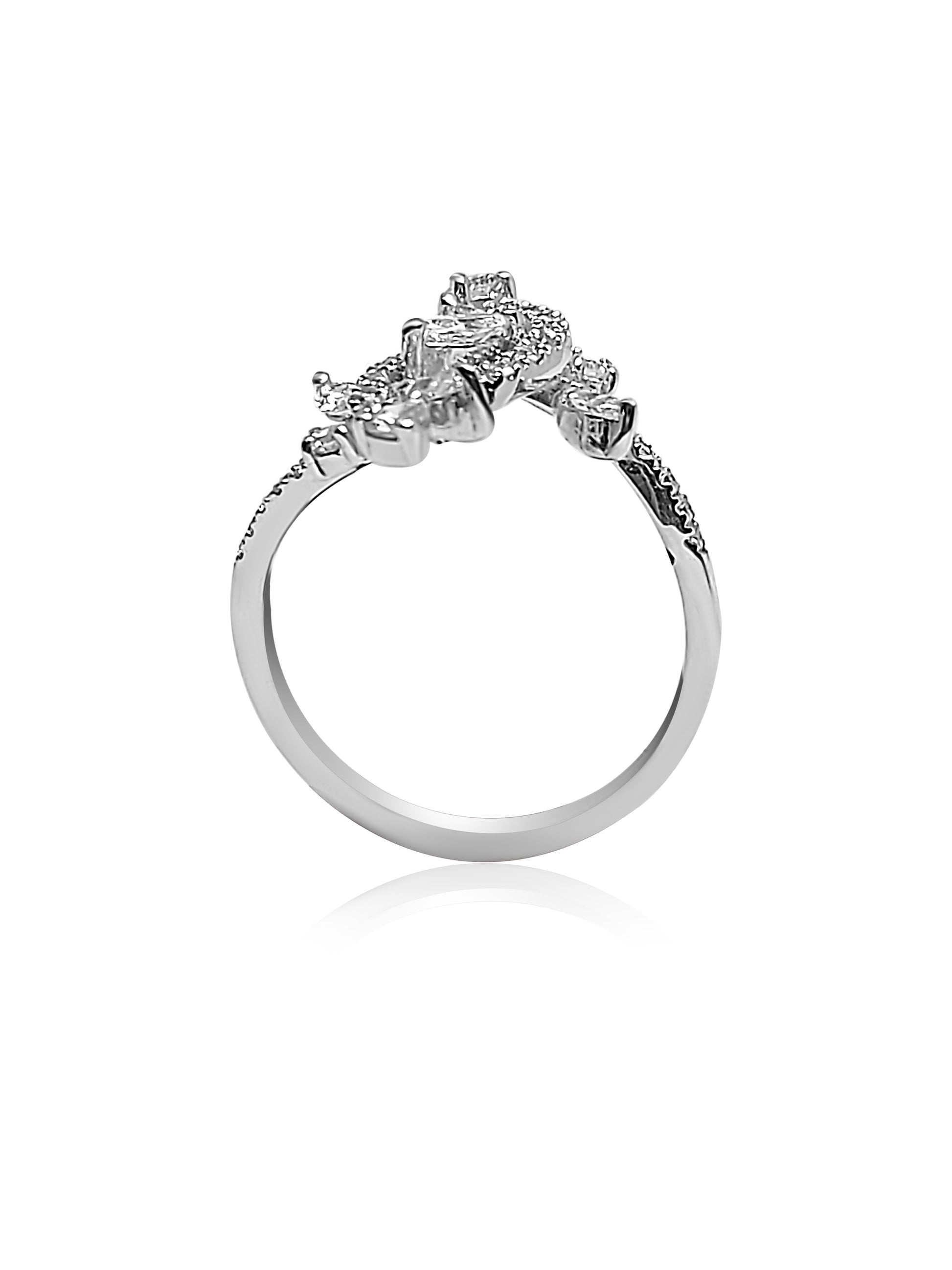Fancy Ring with 0.67ct Round cut Diamonds
