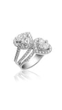18k White Gold Heart-Shaped Engagement Ring/Fashion Ring