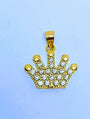Pendentif couronne de roi en or avec oxyde de zirconium