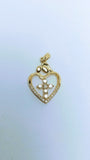 Pendentif cœur avec croix en or