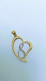 Pendentif en or cœur avec infini