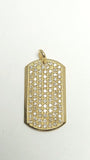 10k Gold Dog tag Pendant