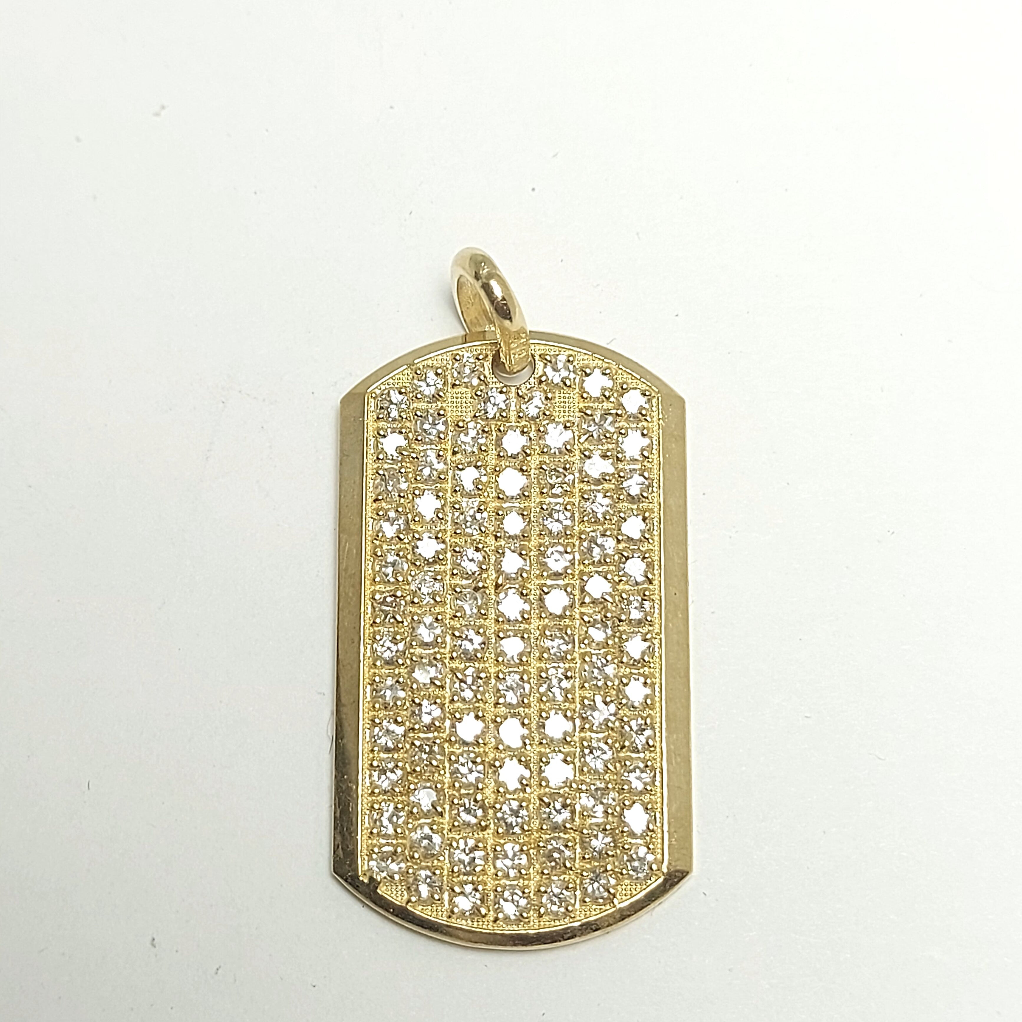 10k Gold Dog tag Pendant