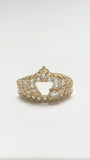 Bague couronne avec cœur