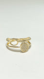 Bague fantaisie dorée