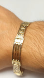 10k Gold Men's solid Handmade Meander bracelet
