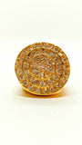 Bague en or pour homme avec pierres en oxyde de zirconium