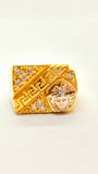 Gold Greek design ring for men