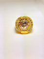 Gold Greek design ring for men