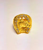 Gold horse ring for men